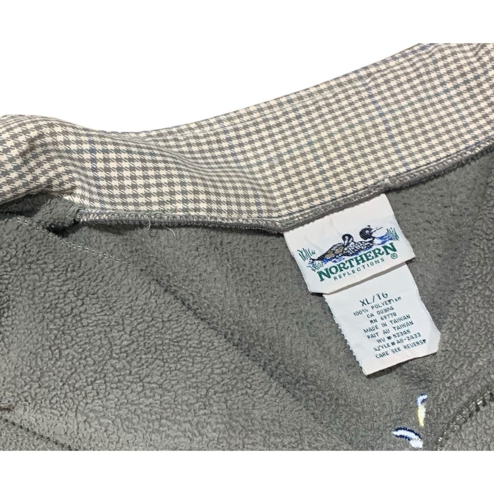 NORTHERN REFLECTIONS Mens‎ XL Gray Full Zip Fleece Jacket Embroidered Golf Bag - Picture 4 of 11